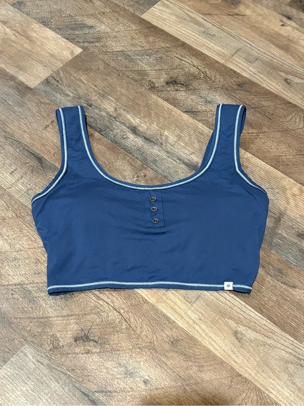 Lucky Brand Navy Scoop Neck Top